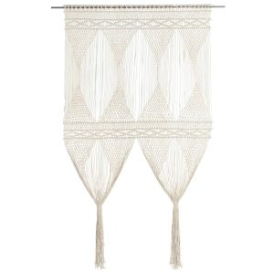 Cortina em macramé 140x240 cm algodão