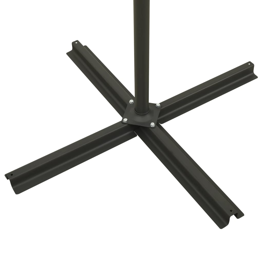 Guarda-sol cantilever c/ poste e luzes LED 300 cm bordô - Image 10