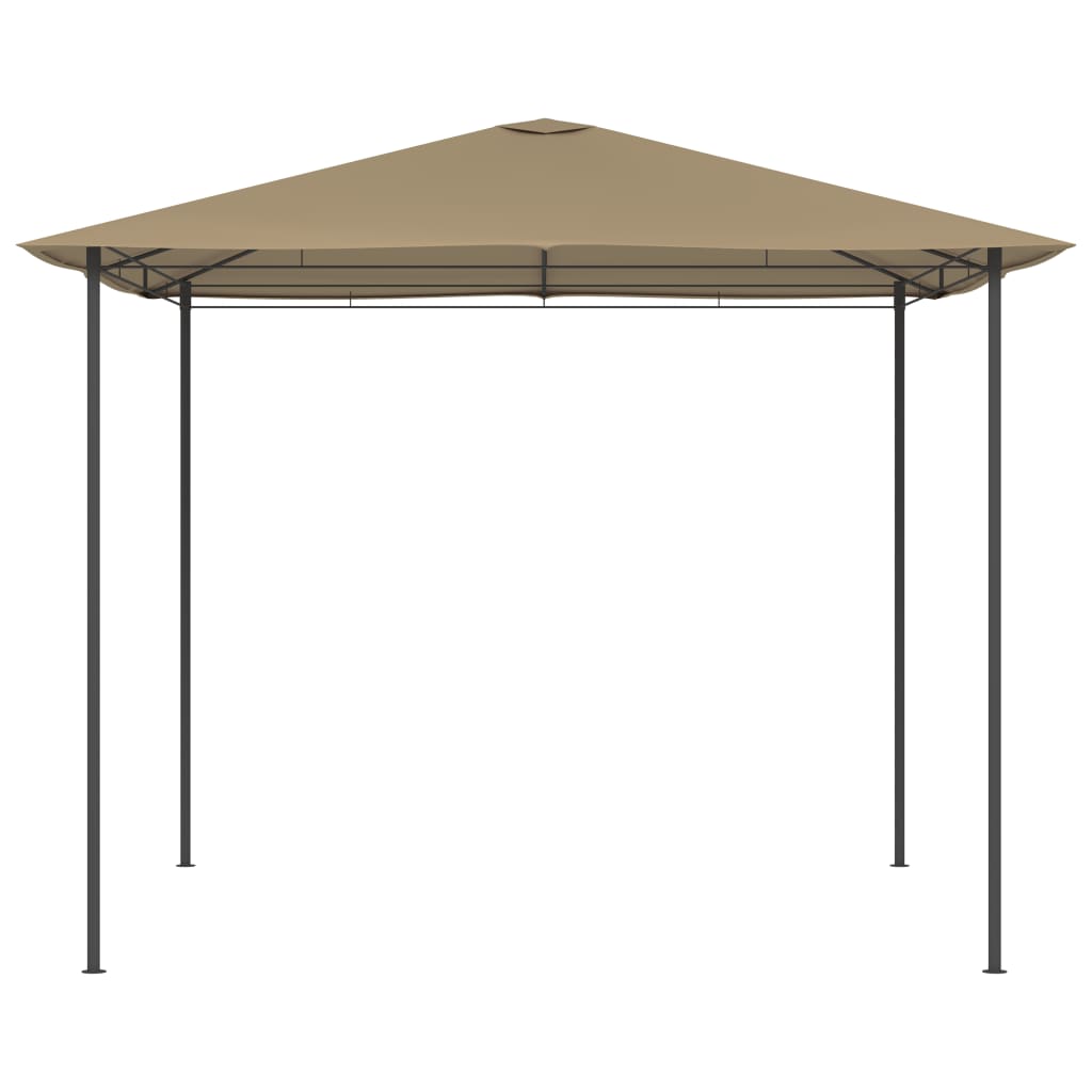 Gazebo 3x3x2,6 m 160 g/m² cinzento-acastanhado - Image 2