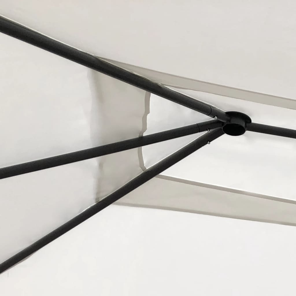 Gazebo 3x4x2,6 m com capas para postes 160 g/m² cor creme - Image 3