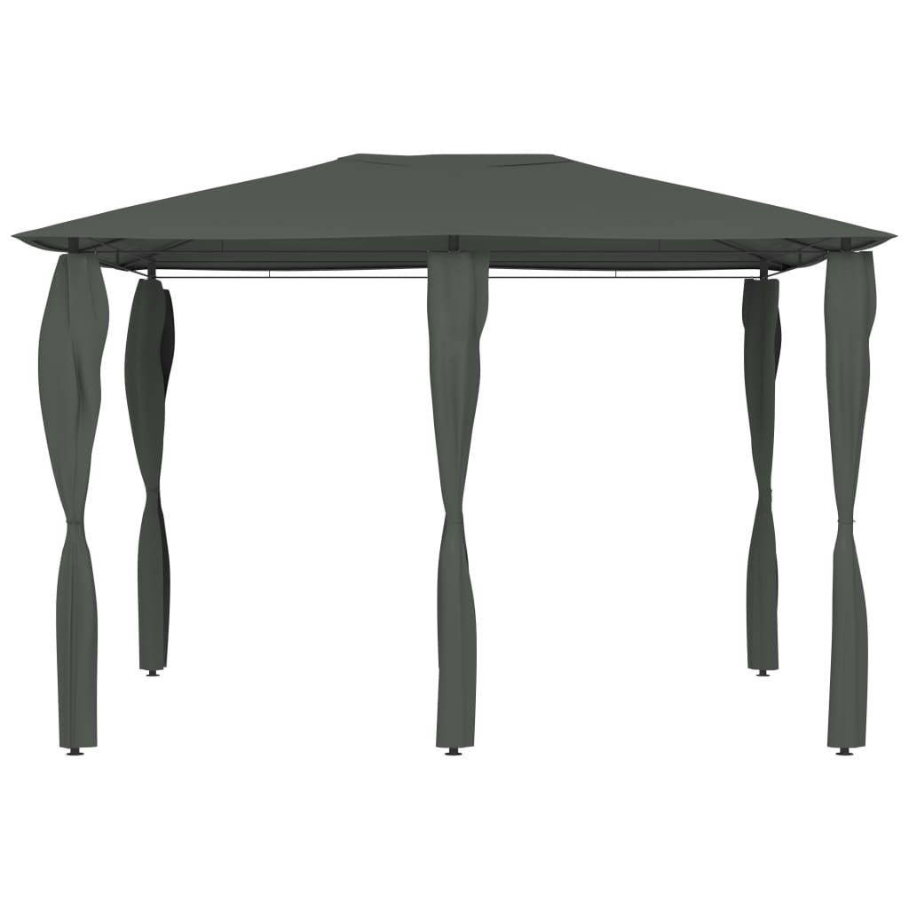 Gazebo 3x4x2,6 m com capas para postes 160 g/m² antracite - Image 2