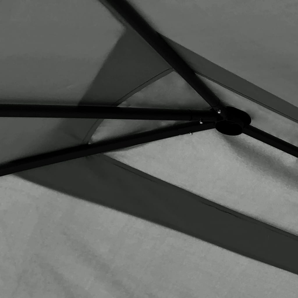 Gazebo 3x4x2,6 m com capas para postes 160 g/m² antracite - Image 3