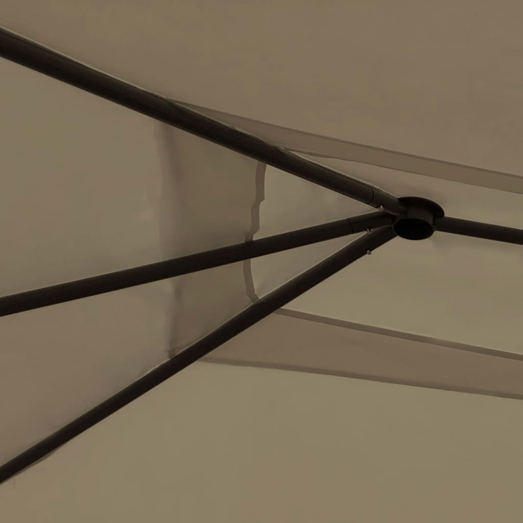 Gazebo 3x6x2,6 m 160 g/m² cinzento-acastanhado - Image 3