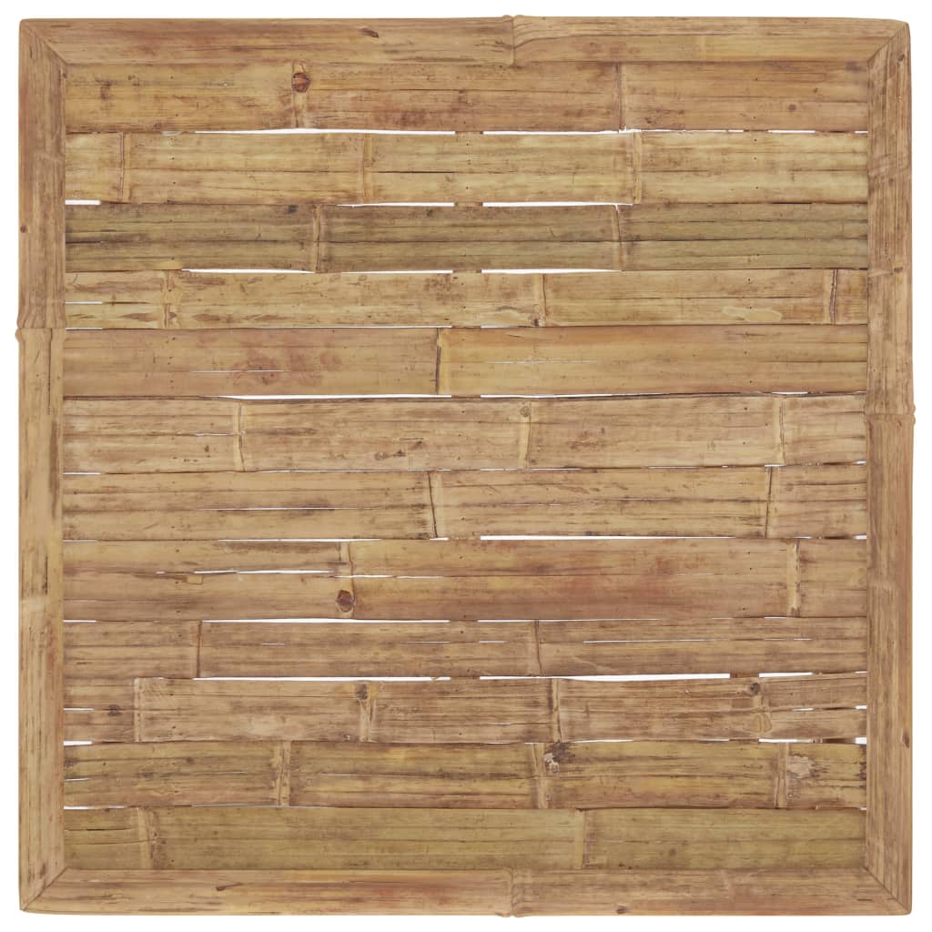 3 pcs conj. lounge jardim em bambu c/ almofadões cinza-escuro - Image 7