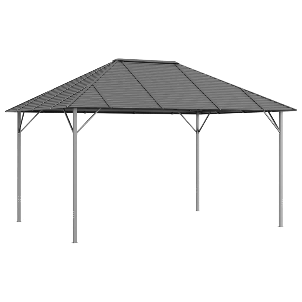 Gazebo com telhado 4x3 m antracite - Image 2