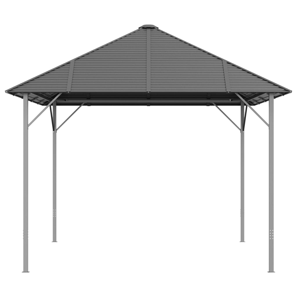 Gazebo com telhado 4x3 m antracite - Image 4