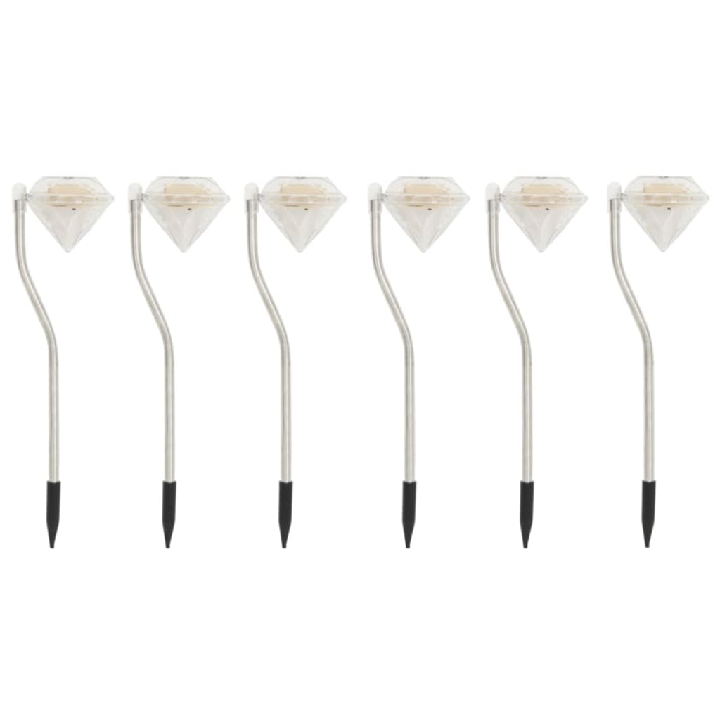 Iluminação de jardim luz LED solar 6 pcs 9x7,8x29,5 cm - Image 2