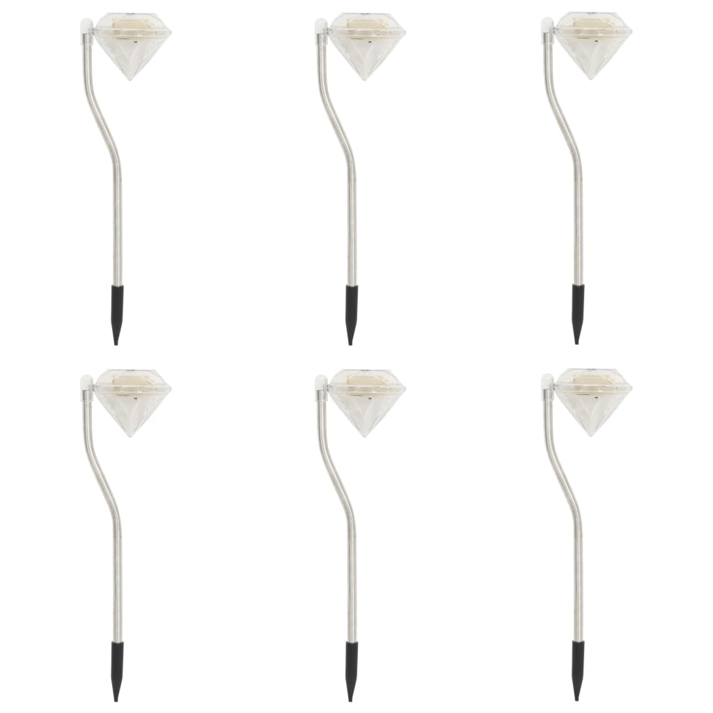 Iluminação de jardim luz LED solar 6 pcs 9x7,8x29,5 cm - Image 3