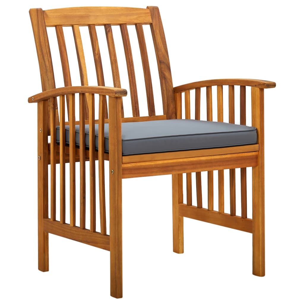 7 pcs conjunto de jantar p/ jardim c/ almofadões acácia maciça - Image 5