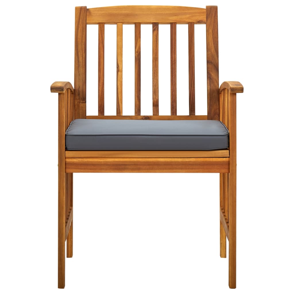7 pcs conjunto de jantar p/ jardim c/ almofadões acácia maciça - Image 6