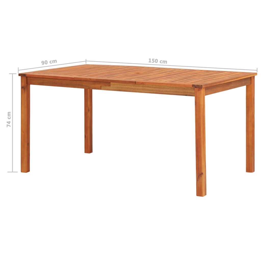 7 pcs conjunto de jantar p/ jardim c/ almofadões acácia maciça - Image 8