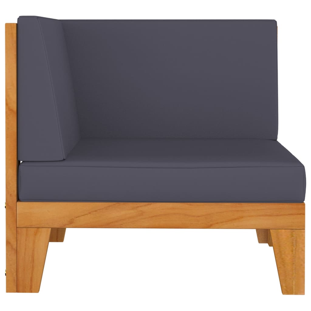 10 pcs conjunto lounge de jardim c/ almofadões acácia maciça - Image 4