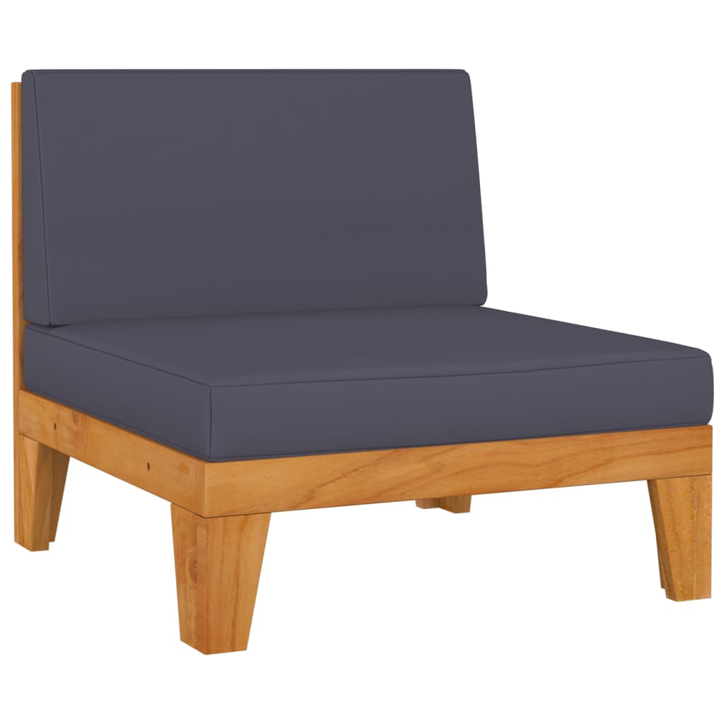10 pcs conjunto lounge de jardim c/ almofadões acácia maciça - Image 5