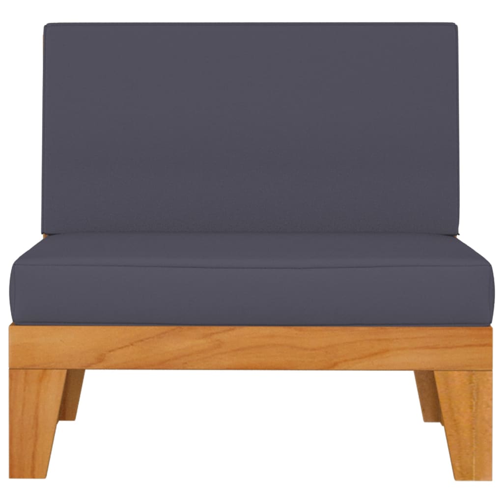 10 pcs conjunto lounge de jardim c/ almofadões acácia maciça - Image 6