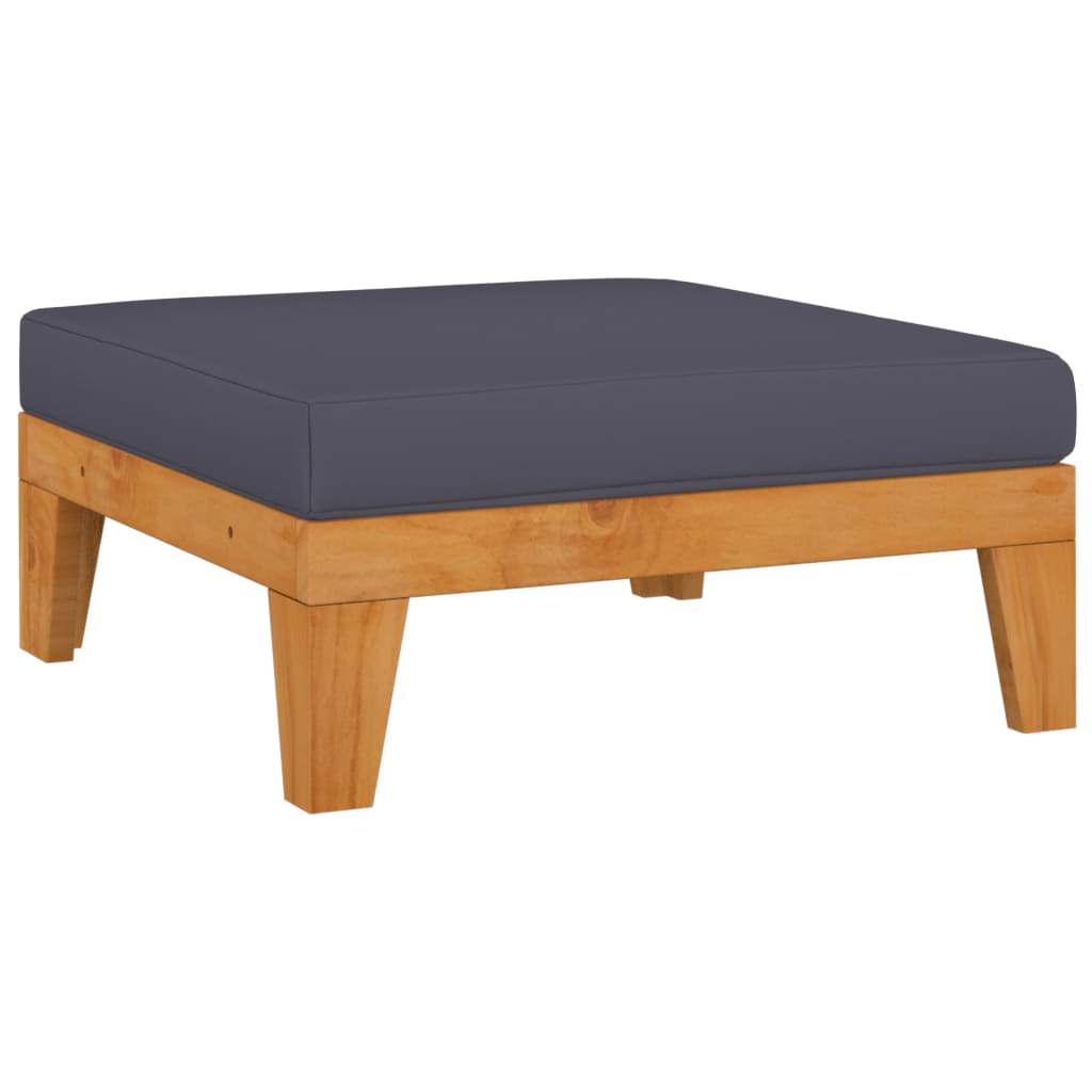 10 pcs conjunto lounge de jardim c/ almofadões acácia maciça - Image 7