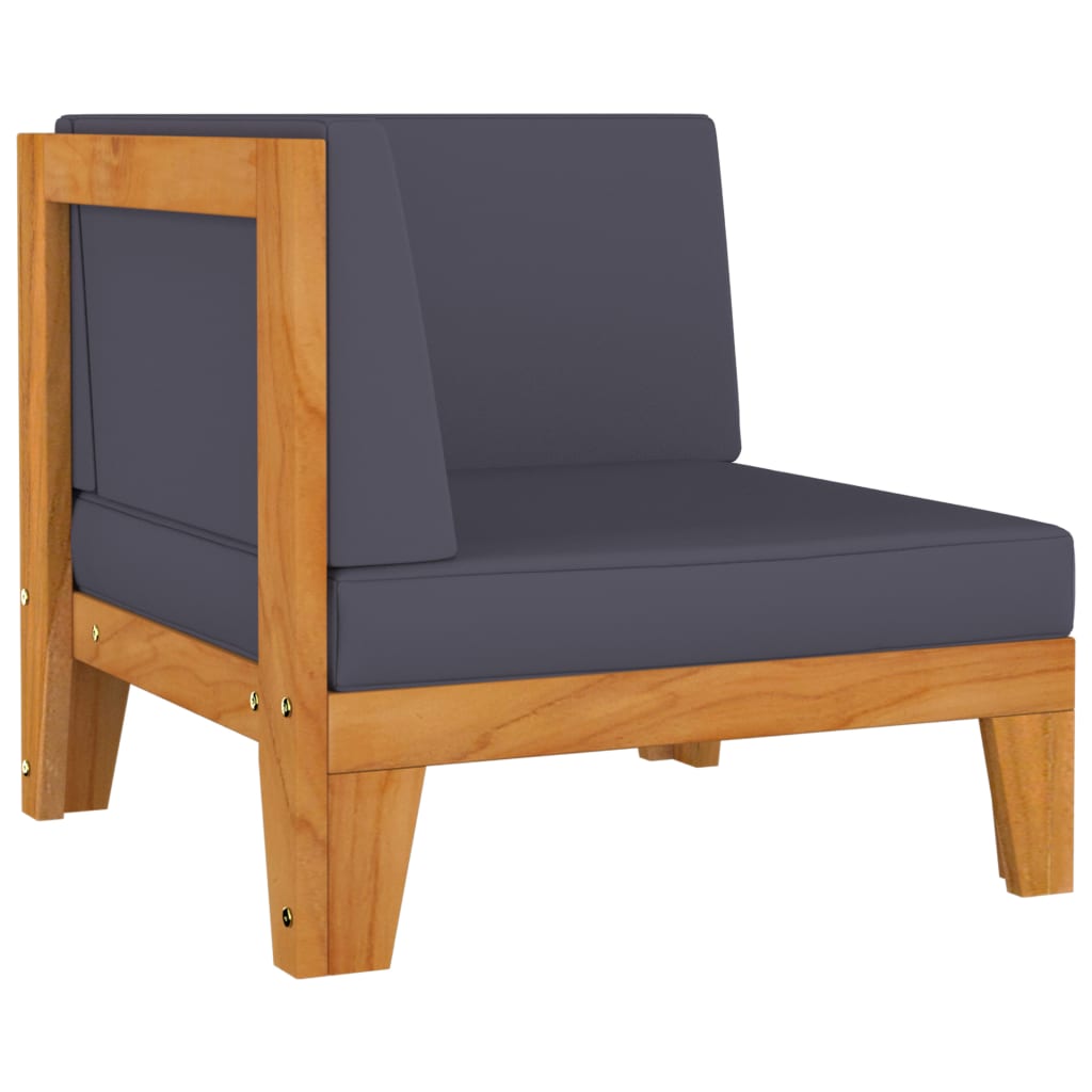 7 pcs conjunto lounge de jardim c/ almofadões acácia maciça - Image 3