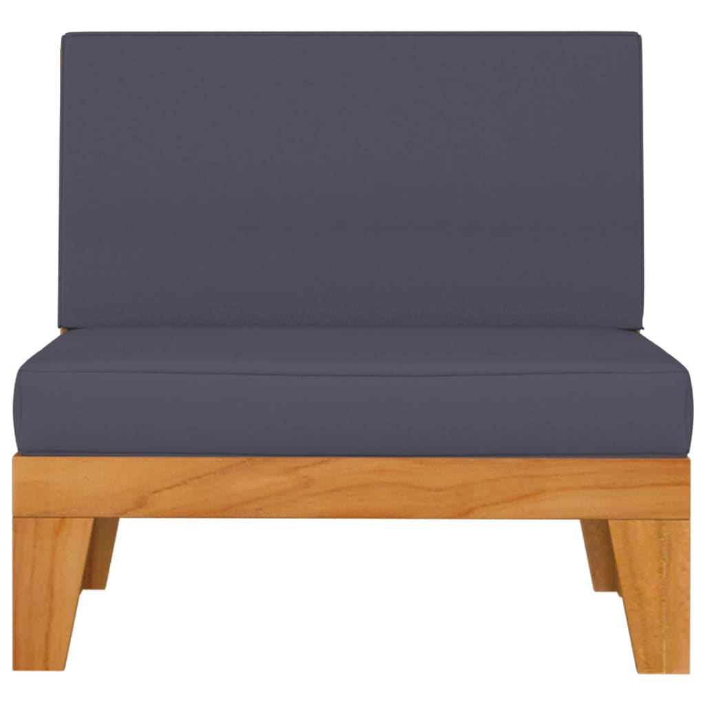 7 pcs conjunto lounge de jardim c/ almofadões acácia maciça - Image 6