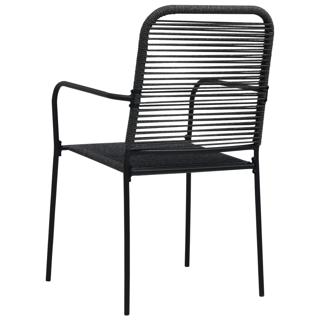 5 pcs conjunto de jantar p/ jardim corda de algodão e aço preto - Image 8
