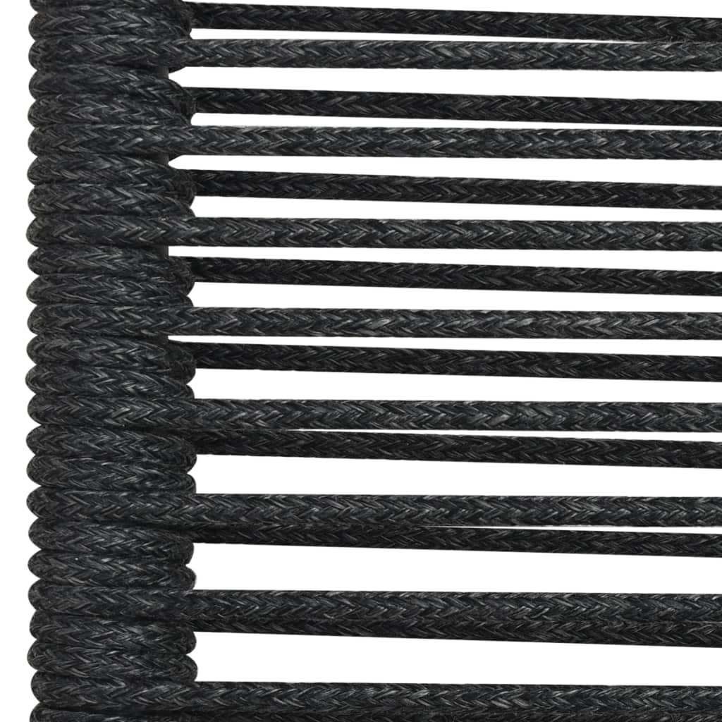 5 pcs conjunto de jantar p/ jardim corda de algodão e aço preto - Image 9