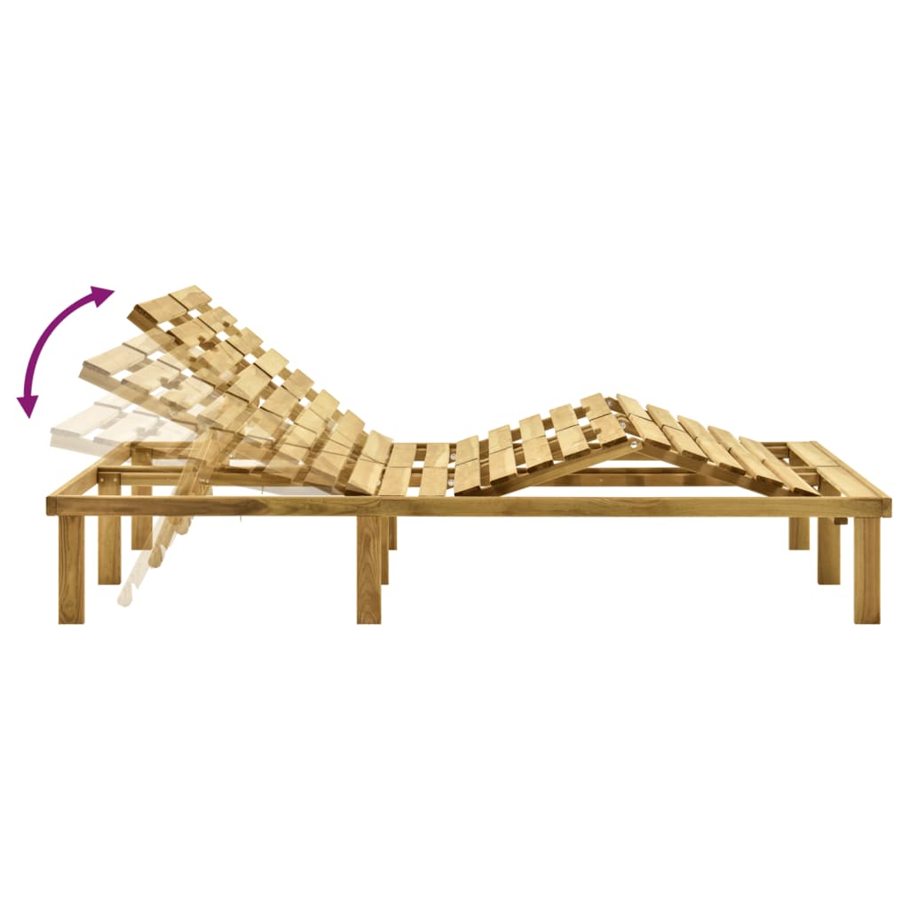 Espreguiçadeira dupla pinho impregnado verde - Image 7