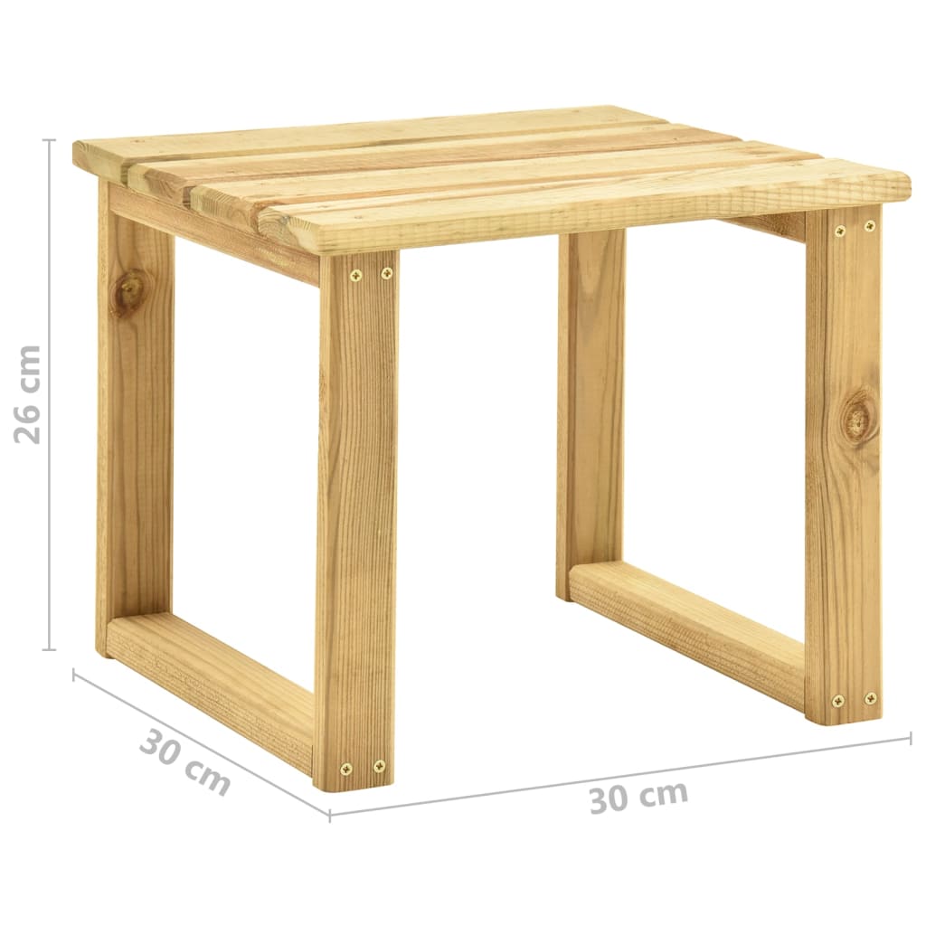 Espreguiçadeira com mesa madeira de pinho impregnada verde - Image 11