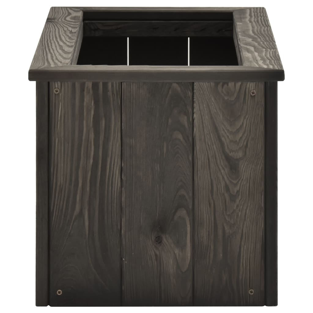 Canteiro elevado 74x32x30 cm pinho maciço cinzento-escuro - Image 3
