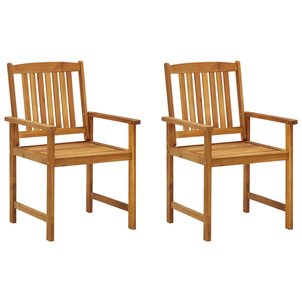 Cadeiras de jardim com almofadões 2 pcs acácia maciça - Image 3