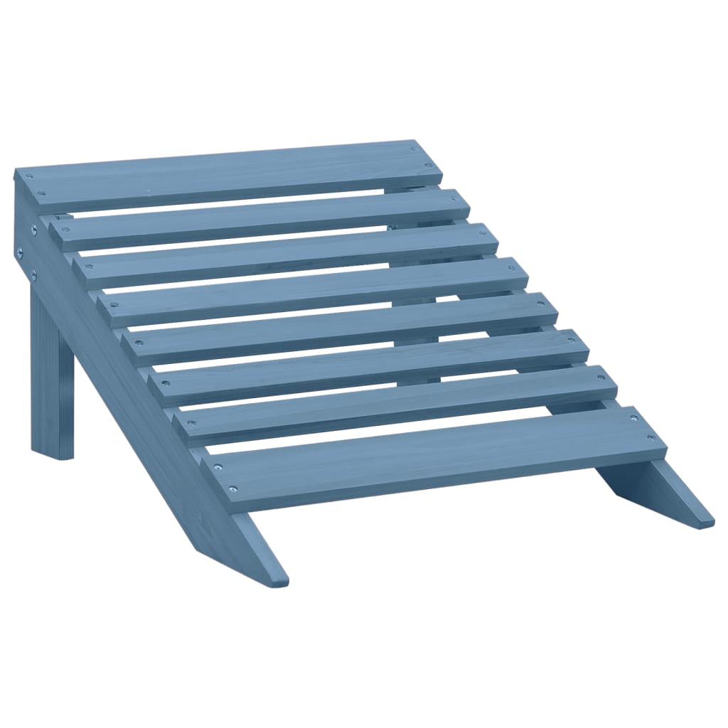 Cadeira Adirondack para jardim com otomano abeto maciço azul - Image 7