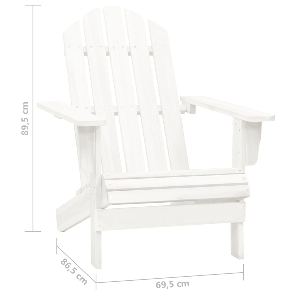 Cadeira de jardim Adirondack com mesa madeira de abeto branco - Image 11