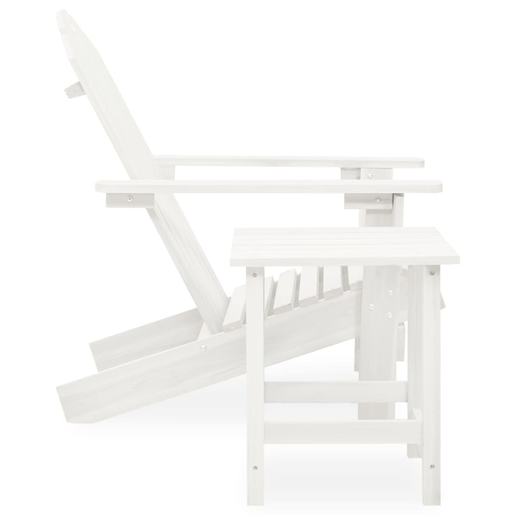 Cadeira de jardim Adirondack com mesa madeira de abeto branco - Image 3