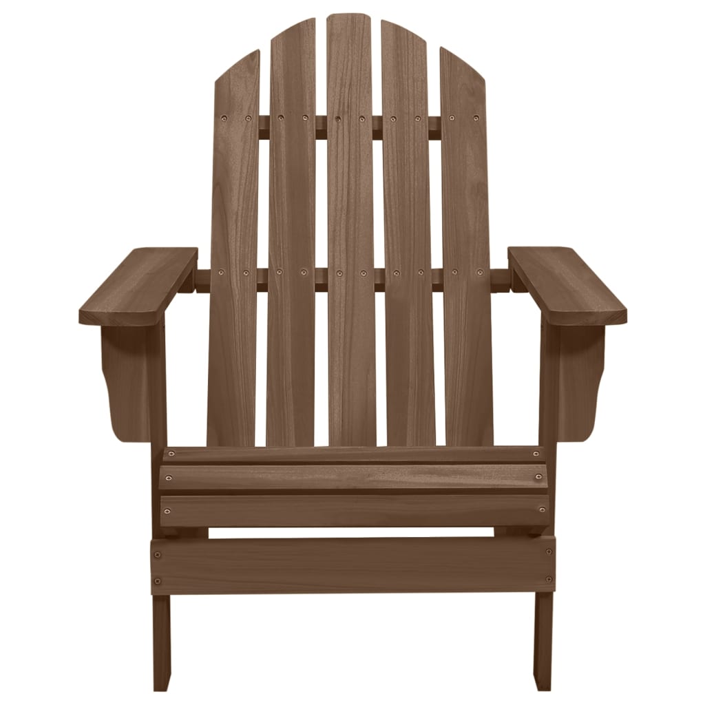 Cadeira de jardim Adirondack c/ otomano e mesa abeto castanho - Image 9