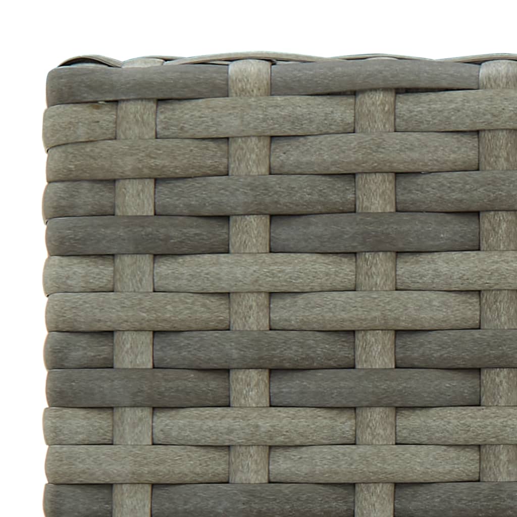 5 pcs conjunto de bar para jardim vime PE cinzento - Image 10