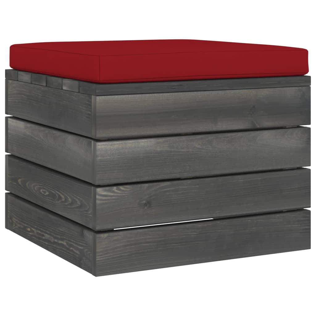 Otomano de paletes para jardim com almofadão madeira de pinho - Image 2
