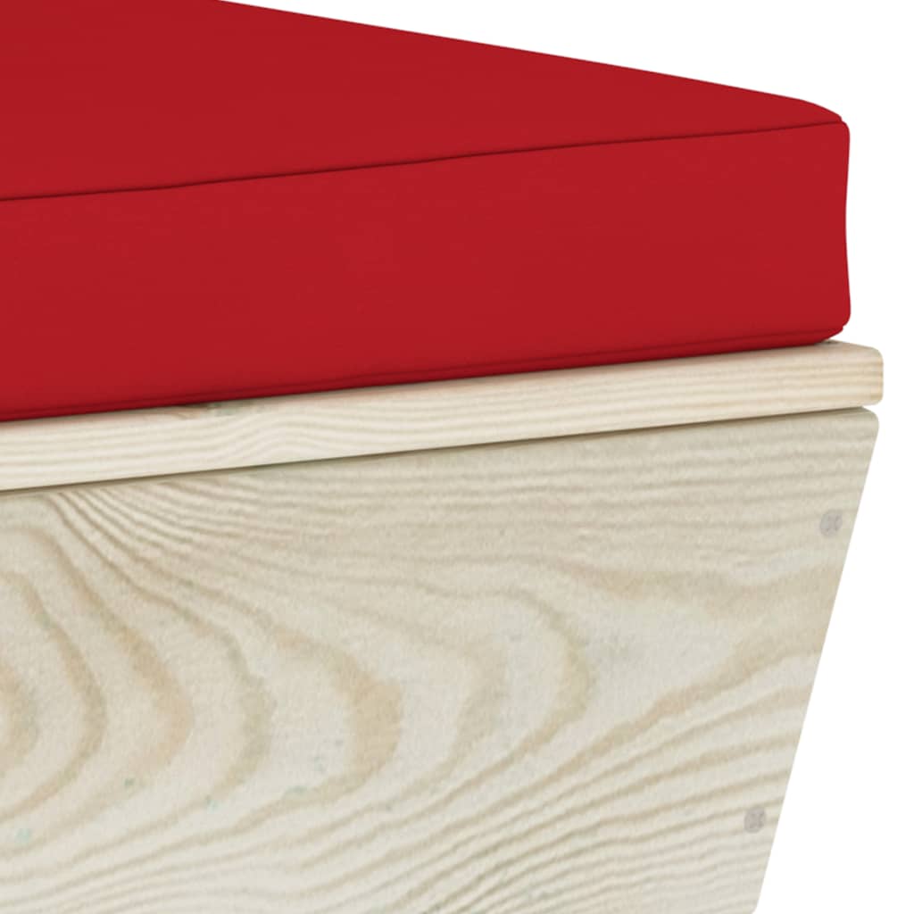 Sofá de canto paletes p/ jardim com almofadões abeto impreg. - Image 6