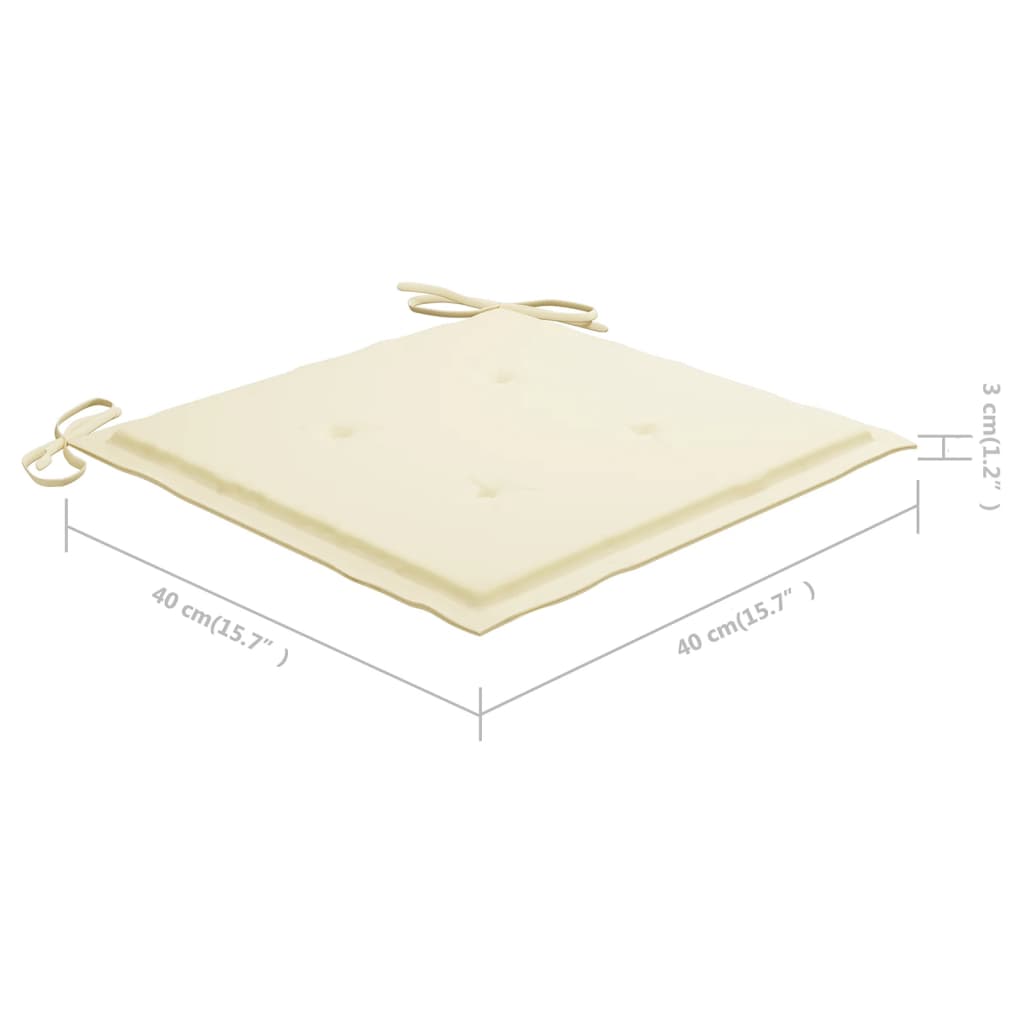 Cadeiras exterior dobráveis c/ almofadões 2 pcs acácia maciça - Image 11