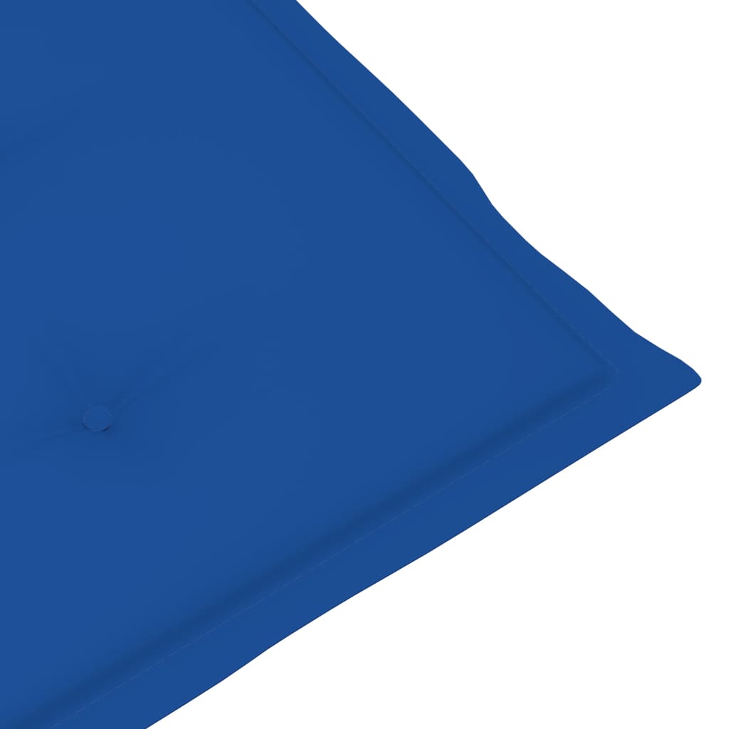 Cadeiras de jardim c/ almofadões azul real 6 pcs teca maciça - Image 9
