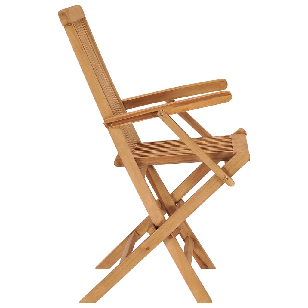 Cadeiras de jardim c/ almofadões cinzentos 4 pcs teca maciça - Image 11