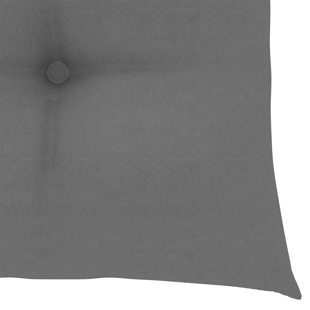 Cadeiras de jardim c/ almofadões cinzentos 4 pcs teca maciça - Image 7