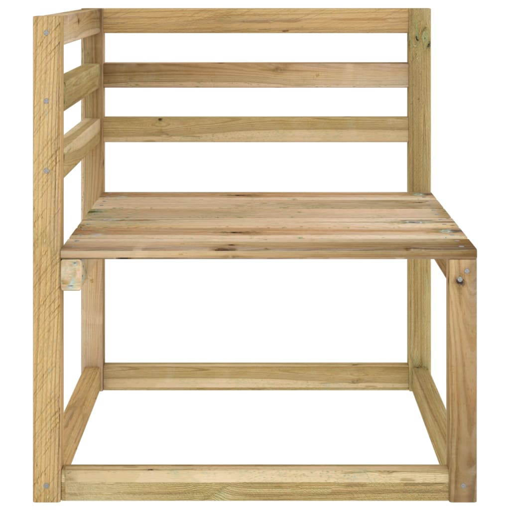 Sofá de canto em paletes p/ jardim pinho impregnado a verde - Image 3