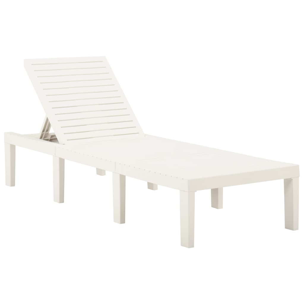 Espreguiçadeira com almofadão plástico branco - Image 5