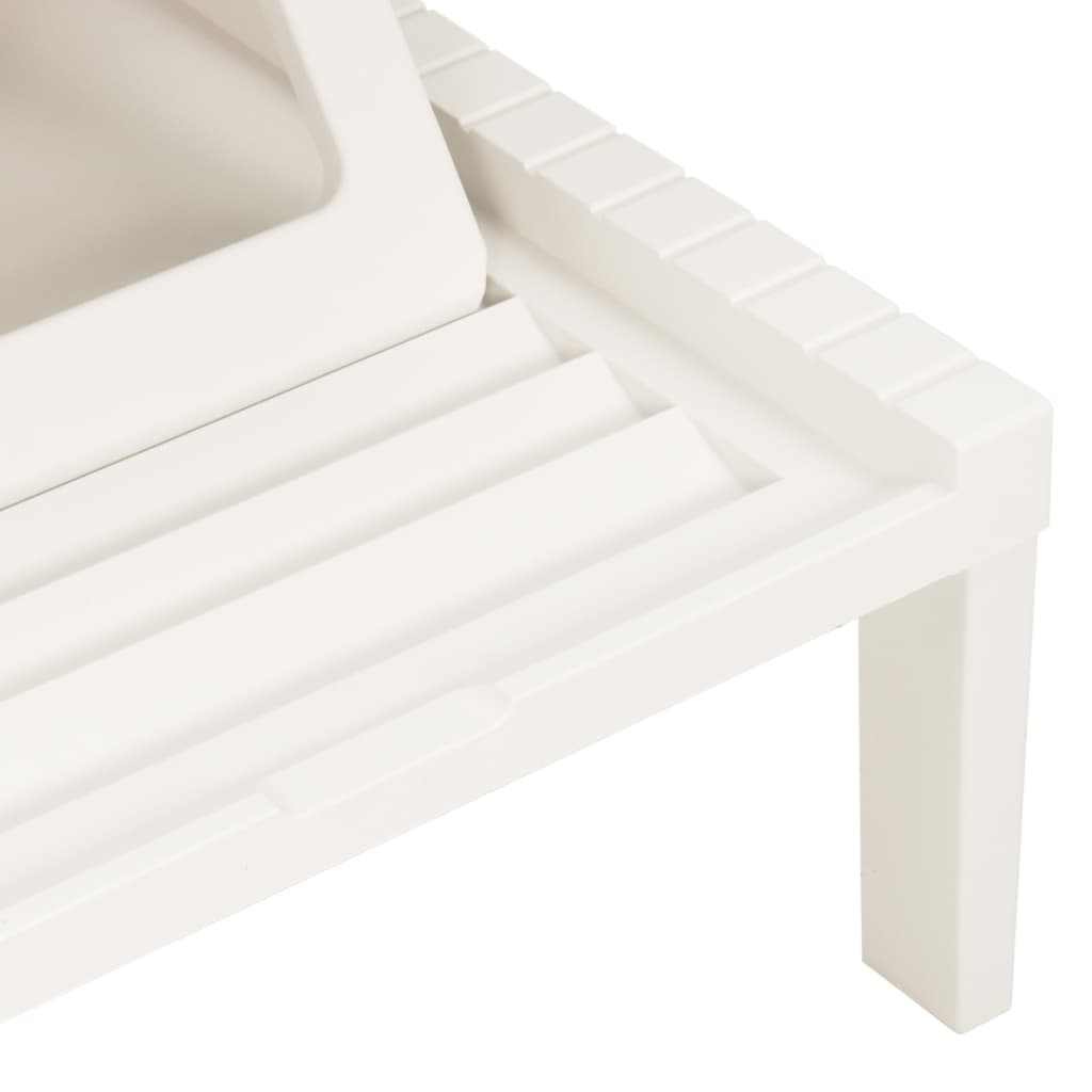Espreguiçadeira com almofadão plástico branco - Image 7