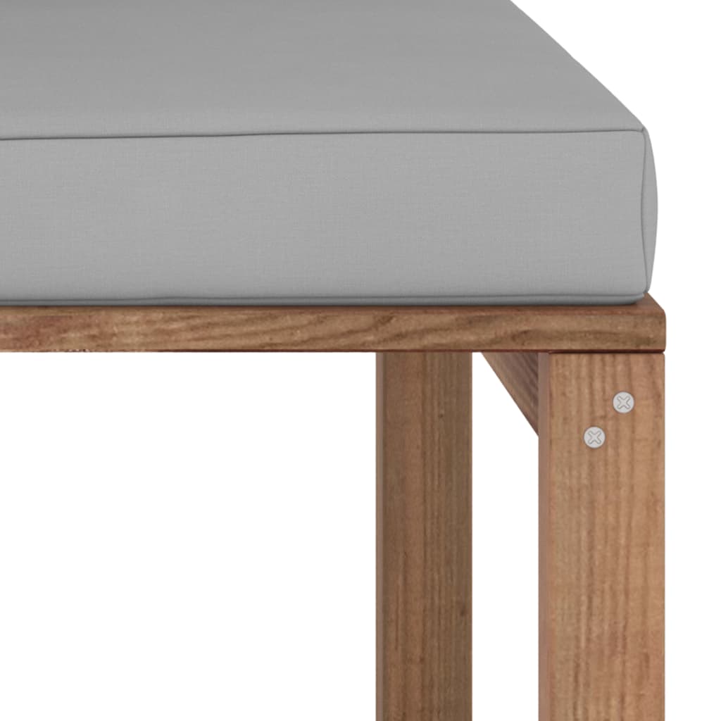 Sofá de centro em paletes p/ jardim com almofadões cinzentos - Image 5