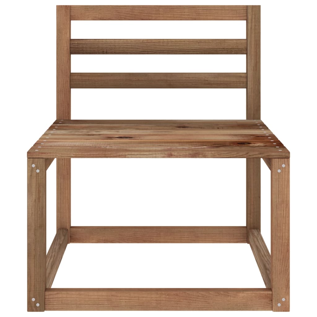 2 pcs conj. lounge jardim madeira de pinho impregnada castanho - Image 4