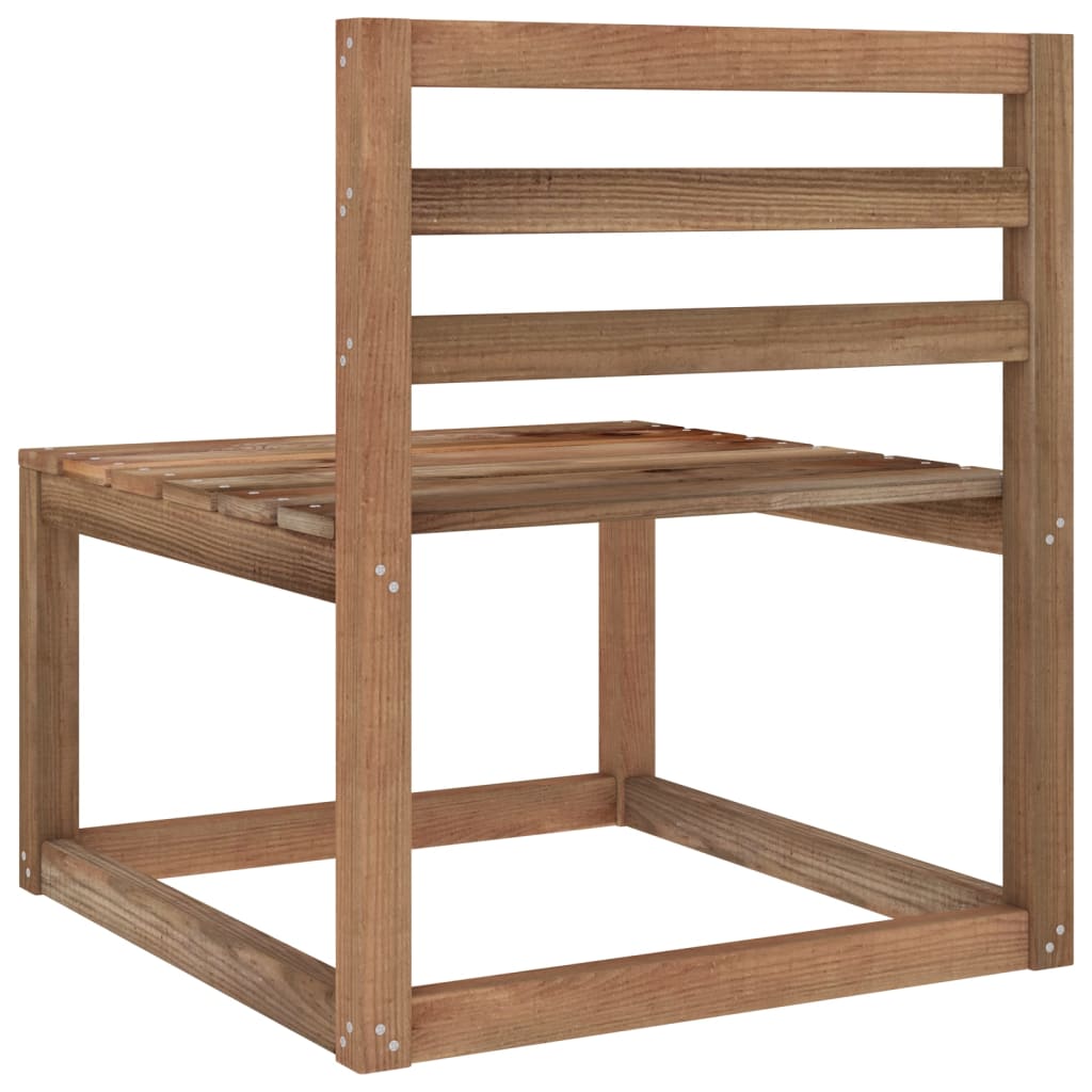 2 pcs conj. lounge jardim madeira de pinho impregnada castanho - Image 5