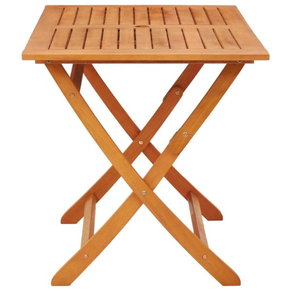 Mesa de jardim dobrável 120x70x75 cm madeira eucalipto maciça - Image 3