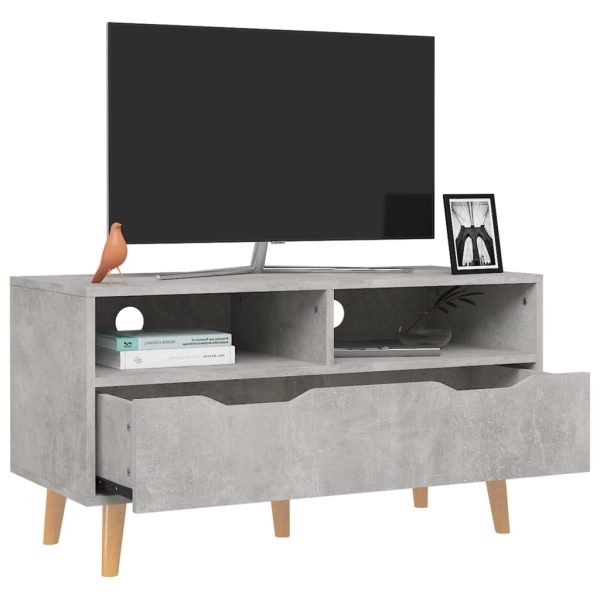 Móvel de TV 90x40x48,5 cm derivados de madeira cinza sonoma - Image 2