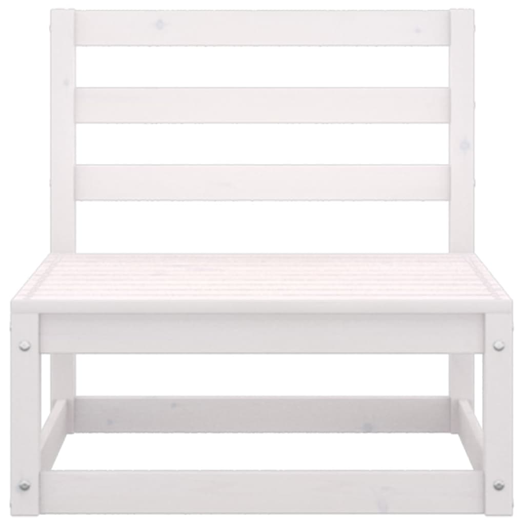 2 pcs conjunto lounge de jardim pinho maciço branco - Image 3