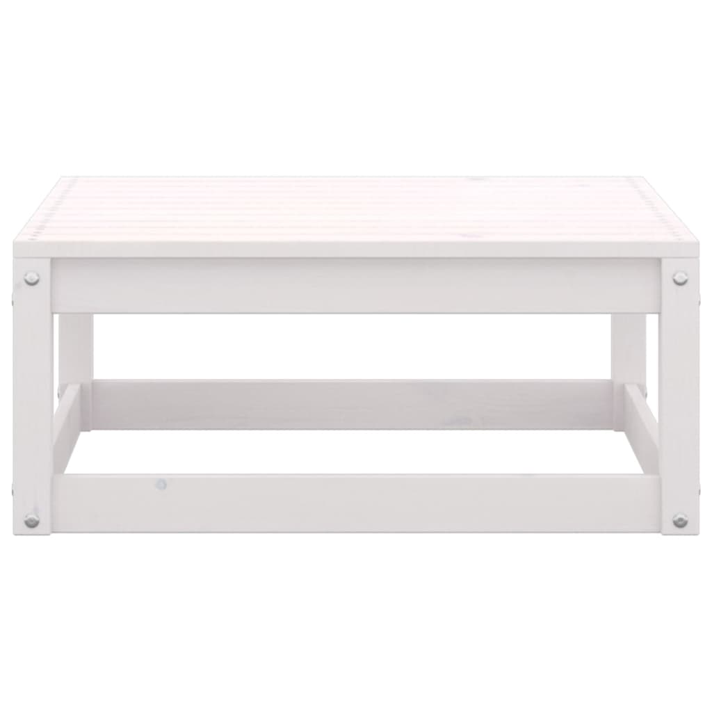 2 pcs conjunto lounge de jardim pinho maciço branco - Image 7