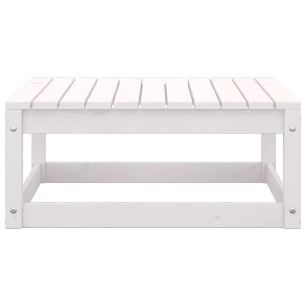 2 pcs conjunto lounge de jardim pinho maciço branco - Image 8
