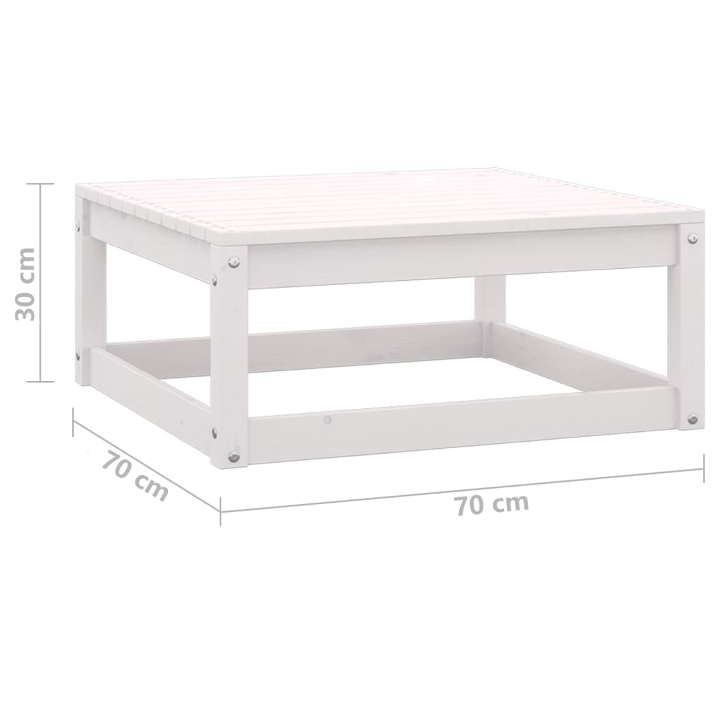 2 pcs conjunto lounge de jardim pinho maciço branco - Image 10